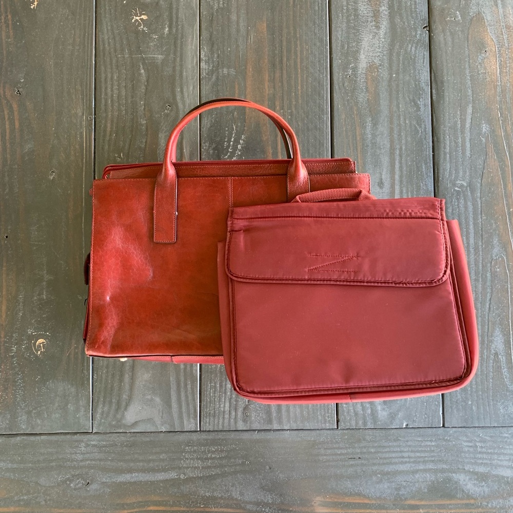 Wilson’s Leather Women’s Red Leather Work Tote